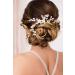 Unicra Silver Wedding Hair Vine - Rhinestone Flower Headpiece with Pearls | Bridal Hair Jewelry for Bridesmaid & Women - Buy Online on SooperMarket.com