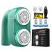 Fabric Shaver and Lint Remover Rechargeable Electric Fuzz Remover with 2 Replaceable Blades Electric Sweater Shaver to Remove Pilling Fuzz Remover with 180 Sheets Sticky Hair Lint Roller (Green)