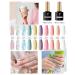 Phoenixy Poly Nail Gel Kit - 10 Colors Poly Extension Starter Set with Glossy & Matte Top Coat | Basic Manicure Tools | Gifts for Women - Buy Online on SooperMarket.com
