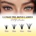 Lankiz Self-Adhesive Eyelashes - 160pcs No Glue Required 40D D Curl DIY Eyelash Extensions Reusable Pre-Glued Individual Lashes - Buy Online on SooperMarket.com
