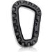 Holesto Plastic Carabiner Set - Tactical Black D-Shape Hooks for Outdoor - Durable ABS - 5-Pack - Buy Online on SooperMarket.com