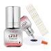 Individual Eyelash Extension Glue Supplies 5ml 2-3s Drying DIY Lash Extension Glue 7-15 Day Long Lasting Cluster Lash Supplies Black Self Application Lash Extension Glue With Brushes (Black 5ml) Cluster Lash glue