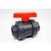 Professional ball valve 63mm with 2 x adhesive socket made of PVC - U 10 bar DIN 8063