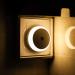 Night plug socket light with twilight sensor warm white energy -efficient light sensor smart night light for bedrooms bathroom kitchen round 2 pack