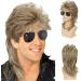 vreplrse Realistic Vintage Wig for Men Comfortable and Durable Materials Fiber Halloween Costume Wig Cover Party Wig Disco Red Brown - Buy Online on SooperMarket.com