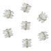 Coiris 30PCS 10mm Silver Plated Double Beads Caps with Rhinestone Filigree Flower Cup for Jewelry Making DIY (HT-1000-1)