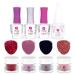 Revel Nail Dip Powder Nail Kit   Fall Nails 4 Color Dip Powder Starter Set Gel Nail Polish Alternative  French Manicure Long Lasting Dipping Powder Nail Set with Dip Powder Liquids Base  Top  Finish  Gel Thinner - Berry ...