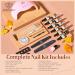 Modelones Gel Nail Kit- Nude Brown Gel Nail Polish Set with Lamp Starter Kit 26 PCS Gel Nail Polish Kit with 48W Nail Lamp Manicure Set No Wipe Base & Top Coat For Beginner DIY Nail Salon Home - Buy Online on SooperMarket.com