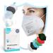 Virshields FFP2 Mundsprung Mask - PFE 94% VFE 99.99% EN 149: 2001+A1: 2009 5 layers 10-2000 pieces filtering made in EU choice of color - breathing protection mask protective mask half mask 1 piece (10 pack)White