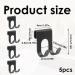 Self-Adhesive Razor Holder Shower - 5 PCs Multi-Purpose Hook Aluminum Bracket for Bathroom & Kitchen Organization - No Drilling Required Black - Buy Online on SooperMarket.com