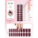 Kalolary Red Gel Nail Strips for Mother s Day | Glaze Brown Full Wrap Nail Polish Stickers | Aurora Nail Wraps | Long-Lasting Salon Quality | Includes Nail File & Wood Stick | UV/LED Lamp Required - Buy Online on SooperMarket.com