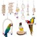 Bird toys - parrot toys 9 pieces of bird cage swing toys cake stuff birds bird cage accessories wooden platform platform for budgies aras finches nymphensittiche