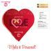 Love in a Box Gourmet Nuts Gift Basket - Heart Shaped Arrangement (2 LB) | Healthy Food Bouquet Platter for Birthday, Kosher Snack Tray for Adults - 6 Assortments | Ultimate Care Package for Men and Women - Buy Online on SooperMarket.com