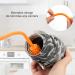 Silicone Bottle Cleaning Brush with Long Handle - 2 Pack Orange | Ideal for Baby Bottles, Hydro Flask, Sports Bottles, Vases and Glassware | 12.5 inch Water Bottle Cleaner for Smaller Diameter - Buy Online on SooperMarket.com