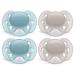 Philips AVENT Ultra Soft Pacifier, 6-18 months, Blue and Grey, 4 Pack, SCF211/40 Blue/Grey 6-18m