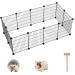 C&AHOME Pet Playpen, 12 PCS Exercise Small Animals Supplies, Playpens Cage, Portable Yard Fence Indoor, Ideal for Guinea Pigs, Puppy Pet Products, DIY Metal Yard Fence, 12"  15" Black