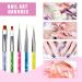 Sularpek 5 Pcs Double Ended Nail Design Brushes - Nail Art Point Drill Drawing Kit in Purple, Green, Pink, Blue, Yellow - Buy Online on SooperMarket.com