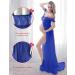 Maternity Photography Maxi Dress | FEOYA Chiffon Lace Strapless Gown Blue 2 L - Buy Online on SooperMarket.com