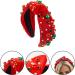 Bohue Rhinestone Pearl Knotted Headband Christmas Wide Headband Fashion Hair Bands Cross Knot Twisted Girl Hair Accessories for Christmas Party (Green) - Buy Online on SooperMarket.com