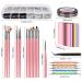 Acrylic Nail Design Kit with Brushes, Dotting Tool, Tape Strips, Foil Stickers & Rhinestones - Nail Technician Accessories - Buy Online on SooperMarket.com