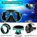 Createy Snorkel Set | Panoramic View Diving Mask, Trek Fin, Dry Top Snorkel - Green | S/M Adults 4.5-8.5 - Buy Online on SooperMarket.com