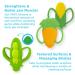Nuby 2 Handle Silicone Fruit and Veggie Teether - 3+ Months | Corn Yellow - Buy Online on SooperMarket.com