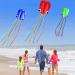 Hengda Kite Pack: 3 Colors Easy Flyer Octopus Kite for Kids - Large 31 Wide with Long Tail - Beach or Park Fun - Red, Green, Blue - Buy Online on SooperMarket.com