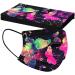 50Pc Disposable Black Face Masks with Colorful Butterfly Prints for Adults - 3-Ply Breathable Filter Protection in Multicolor - Buy Online on SooperMarket.com