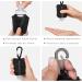 Jollsung Travel Size Hand Sanitizer Bottle Case Holder - 60ML/2 oz Flip Cap Reusable Bottles with Carabiner - Black - Buy Online on SooperMarket.com