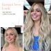 Invisible Wire Hair Extensions Clip in Natural Wavy Synthetic Hair - 20inch Pearl Platinum Blonde - Buy Online on SooperMarket.com