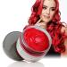 Temporary hair wax color ochilima hair wax hairstyle dye mud natural ingredients Washable hair styling cream for men women color wax 120g /4.23 ounces (red)