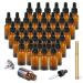 RUCKAE Amber Glass Bottles with Eye Droppers (0.5 oz, 36 Pack) for Essential Oils, Colognes & Perfumes,with Metal Funnel and Pen Amber 0.5oz 36pcs