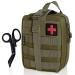 Crisis first help bag empty molle tactical edc ifak pouch suitable for outdoor first aid belt bag camping gadgets set EPA application pocket travel pharmacy motorcycle green