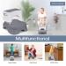 Potty Training Seat with Step Stool Ladder for Kids | Safe Toilet Seat for Boys & Girls | 2-in-1 Design with Splash Guard | Includes 2 Cushions, Cleaning Brush, and Hook | Gray - Buy Online on SooperMarket.com