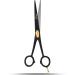 Professional Black Salon Hairdressing Scissors 7 inch - Gold Dial Spring Screw & Hook, Anti-Rust Barber Razor Edge Steel Hair Cutting Tool for Men/Women - Buy Online on SooperMarket.com