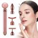 4-IN-1 24k Golden Face Roller Massager for Face, Eye, Arm, Nose - Rose Gold Skin Care Tool - Buy Online on SooperMarket.com