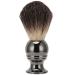 Portable shaving brush with stainless steel handle (Gun Color) shaving brush for men shaving brush men shaving brush beard shaving brush Salon shaving brush.
