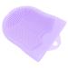 Beavorty Cleansing Massage Finger Cots Cleansing Facial Brush Skin face Scrubber for Women deep Cleaning Brush face wash Scrubber face Lotion for Women Silica Gel Makeup Remover Miss pores Violet 11.8X10CM