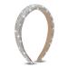 Sibba Rhinestone Headbands Sparkly Jeweled Beaded Hair Band Sparkle Crystal Glitter Bling Sequin Embellished Fashion Head Hands Thick Padded Wide Sponge Silver Hairband Braided Women Girls (Silver)