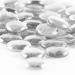 CYS EXCEL X-Large 1.1"-1.35" Clear Glass Flat Gemstone Vase Fillers (1 LB) Multiple Color Choices Marble Beads Aquarium Rocks Floral Supplies Stones Decorative Mosaic Gem Pebbles (Approx. 28-35 PCS) 1 LB Clear