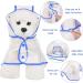 2 Piece Clear Pet Dog Raincoat Hooded Rain Jacket for Small Medium Dogs - Blue/Green S - Buy Online on SooperMarket.com