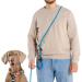 Hands-free dog leash 2 meters leash continuously adjustable belly belt running leash jogging leash 3 in 1 multifunction line for large and small dogs training lines hunting lines Touline Petrol