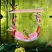 Parrot Swing Ladder Pets Birds Climbing Toy Wood Ladder Warm Hammock Cotton Rope Cage Hanging Decor for Small Animals Ferret Parrots Rat Hamster (Pink) - Buy Online on SooperMarket.com