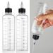 WLLHYF 2 Pack Applicator Bottle for Hair 8.5 Ounce Plastic Hair Oil Applicator Hair Color Squeeze Bottle Hair Root Dye Bottle with Ratio Graduated Scale Twist-On Top Tip Cap