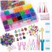 Kayzyue Girls' Bracelet Making Kit Rubber Band Bracelet Kit DIY Crafts Loom Bracelet Making Kit, 4800 Pieces, with Storage Containers, Amulets, Y-Looms, Crochets and S-Clips (4800 Pieces) 4800 Pcs