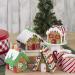 Christmas Mini Village Gingerbread House Kit - DIY Set with Candies, Fondant, Icing, Decorating Supplies, & Holiday Stickers - Buy Online on SooperMarket.com
