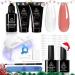 Beetles Poly Nail Extension Gel Starter Kit | Clear Pink Colors | UV Light Set | All in One Builder Gel Set - Buy Online on SooperMarket.com