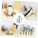 Zerodeko 3pcs Sauce Pot Kitchen Storage Container Oil and Vinegar Dispenser Oil Pot Olive Oil Cruet Olive Oil Dispensers Bottle Steel Container with Lid Cooking Multipurpose Seasoning Metal 16X13X9.5CMx3pcs Silverx3pcs - Buy Online on SooperMarket.com