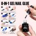Buy Tomicca Nail Tips & Glue Gel Kit - 240pcs Soft Gel Full Cover Nail Tips for Extensions | 8-in-1 Nail Glue & UV Lamp - Buy Online on SooperMarket.com
