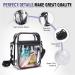 Youshuo Clear Stadium Bag - TPU Clear Purse with Front Pocket for Concerts & Sports, Black - Buy Online on SooperMarket.com